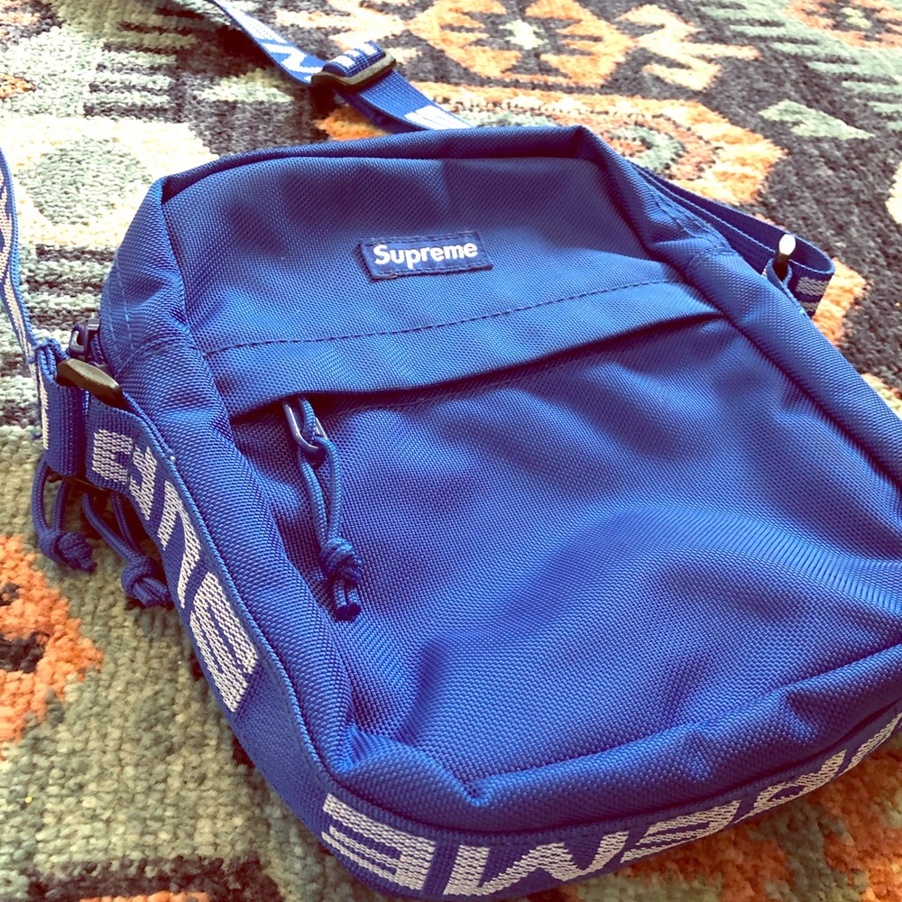 SUPREME SHOULDER BAG BLUE
